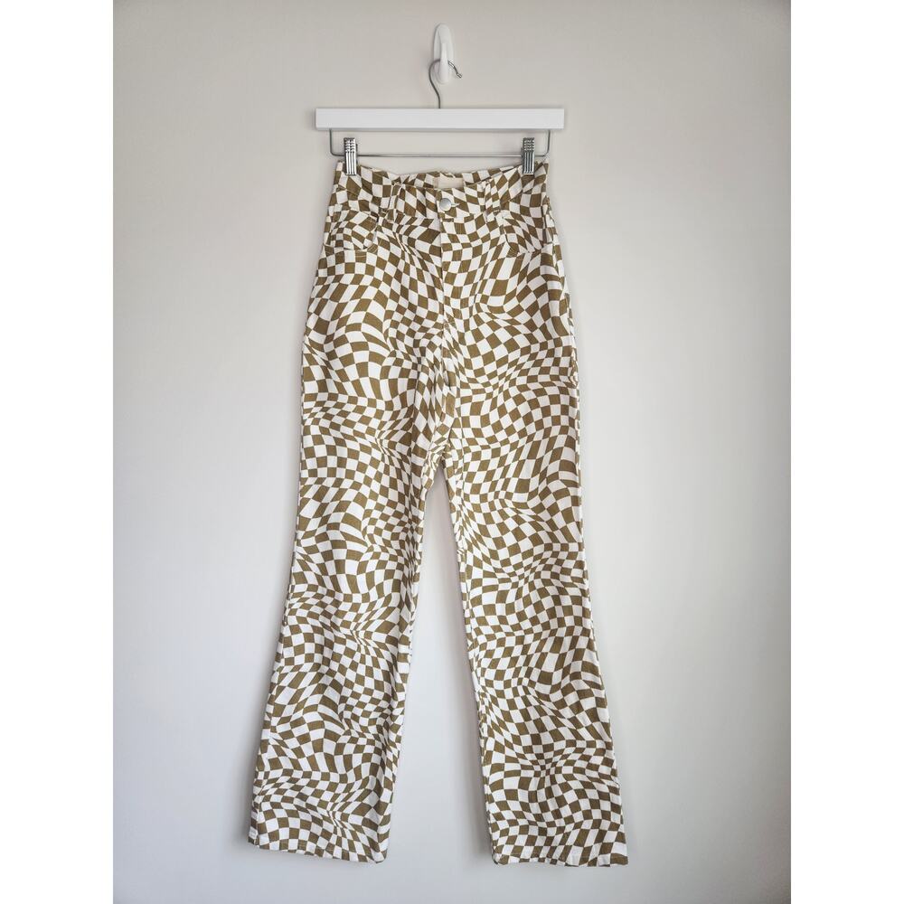 Altar'd State Wide Leg Checkered Pants